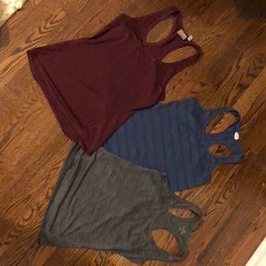 Lot of 3 racer back workout tanks
